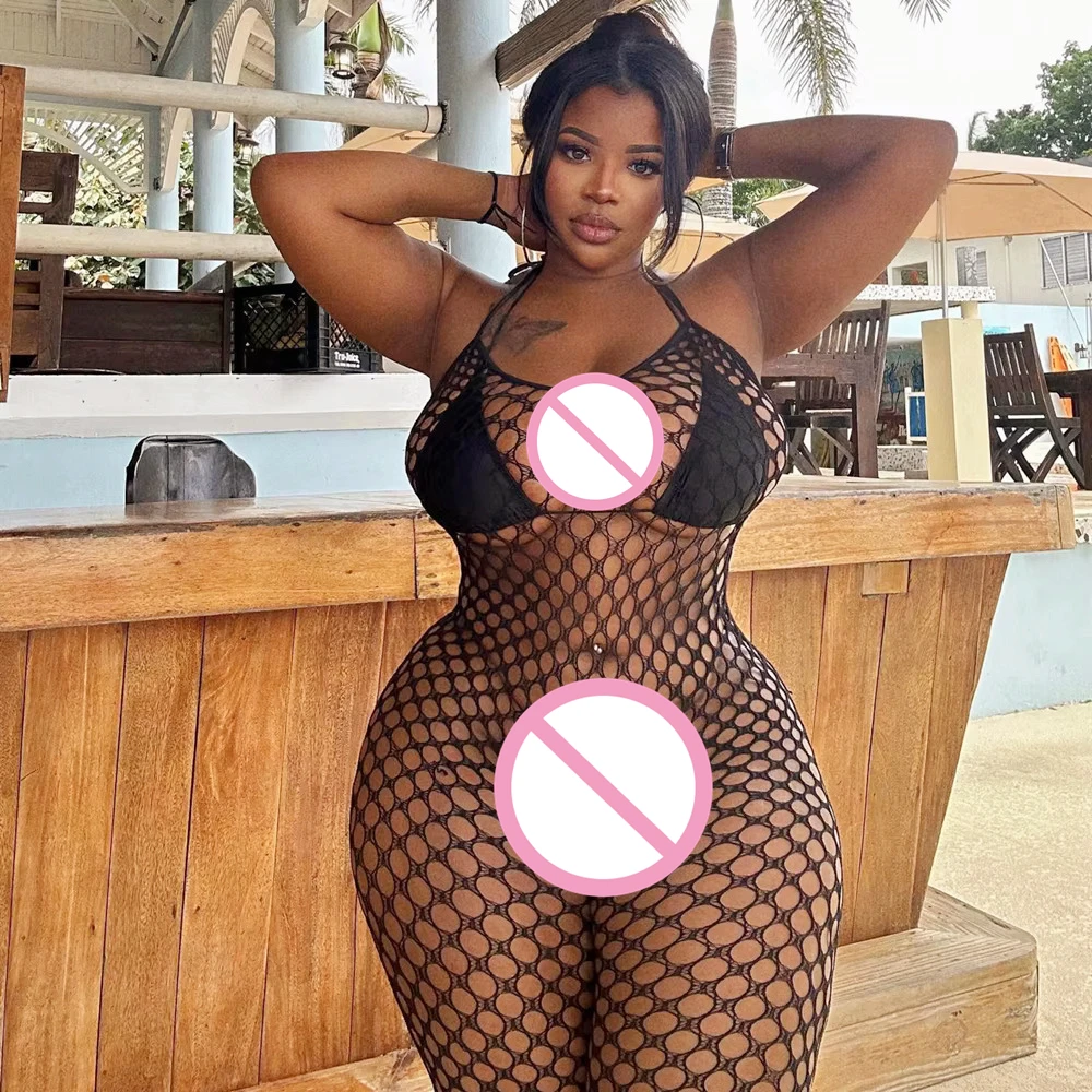 Adult Couples Exotic Onesie Costume Set See through Mesh Full Body Stocking Sexy Lingerie Erotic Women Jumpsuit for Temptation