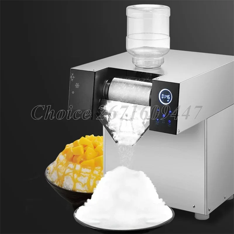 

180kg/Day 110v/220v Snowflake Ice Maker Machine Continuous Cooled Milk Mango Bingsu Shaver Smoothie Crusher