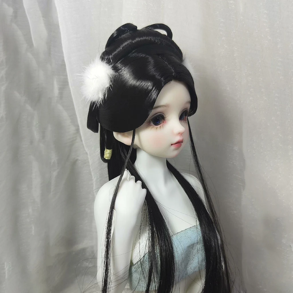 1/4 1/3 Schaal Oude Kostuum Bjd Pruik Hanfu Fee Lang Haar Retro Pruiken Voor Bjd/Sd Msd Sd13 Girl Ssdf Pop Accessoires C2288