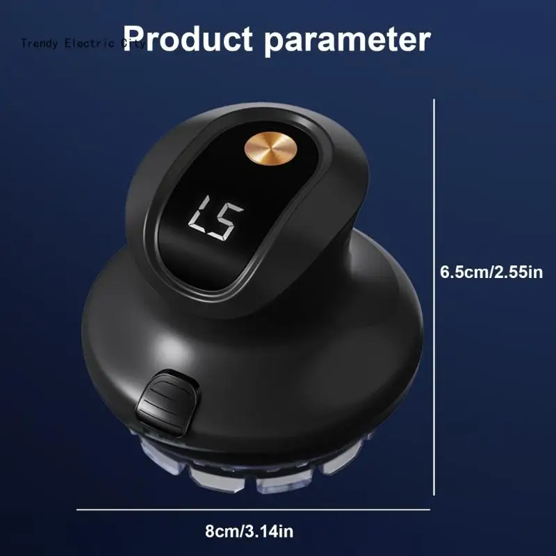 ماكينة قص الشعر R9CD للرجال قابلة لإعادة الشحن، ماكينة حلاقة شعر دائرية لاسلكية، ماكينة حلاقة كهربائية محمولة