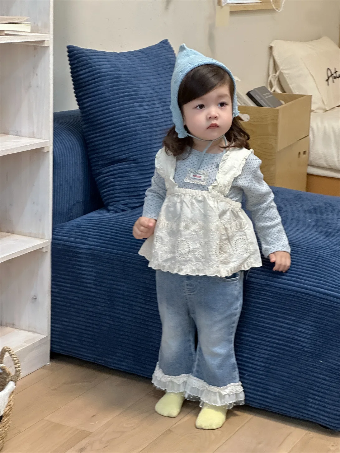 2025 Autumn New Baby Girl Long Sleeve Dot T Shirts + Vest 2pcs Suit Cotton Infant Toddler Clothes Cute Girls Sweet Princess Tops