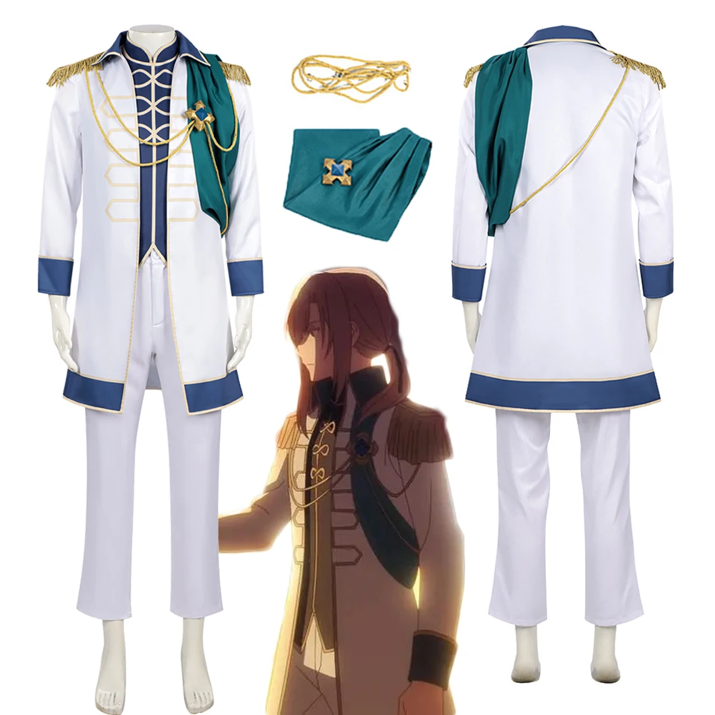 

Disguise Always Catch Renato di Rubini White Uniform Cosplay Costume Halloween Roleplay Clothes Outfits Carnival For Adult Male