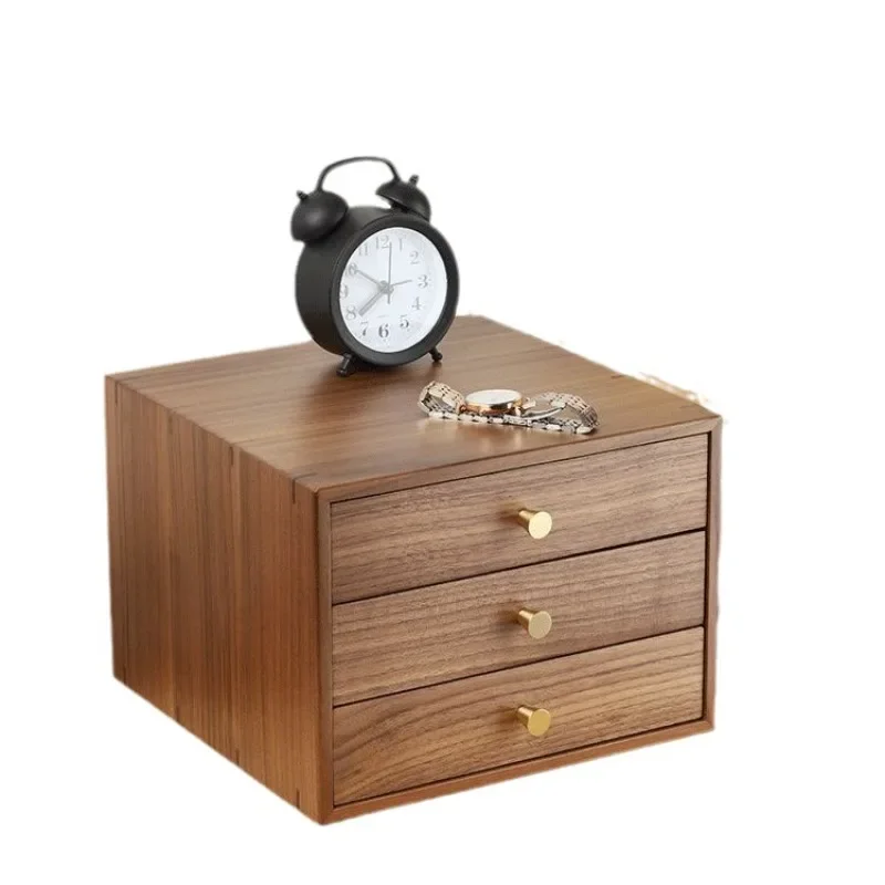 

Black walnut multi-layer drawer storage box