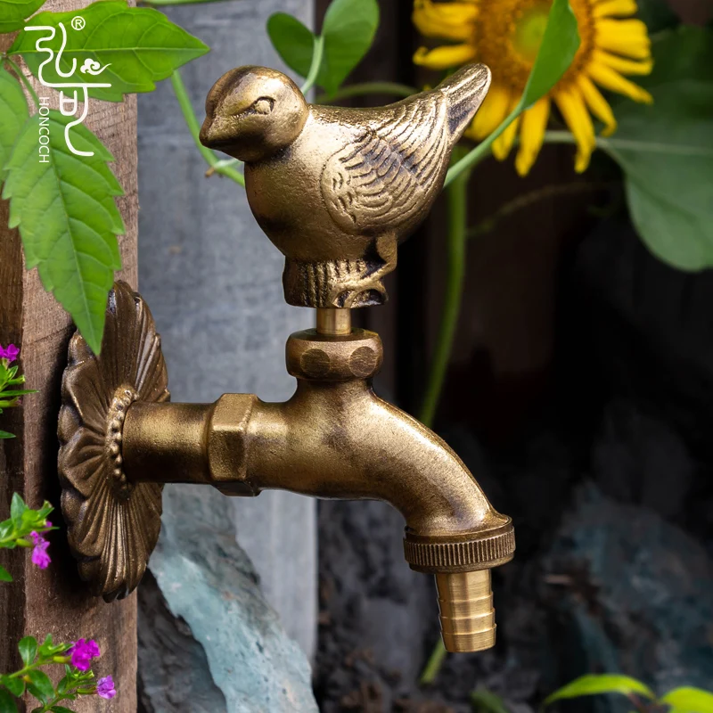 

Outdoor Creative Garden Animal Faucet Courtyard Durable Brass Animal Faucet for Hose Washer Tap Connection