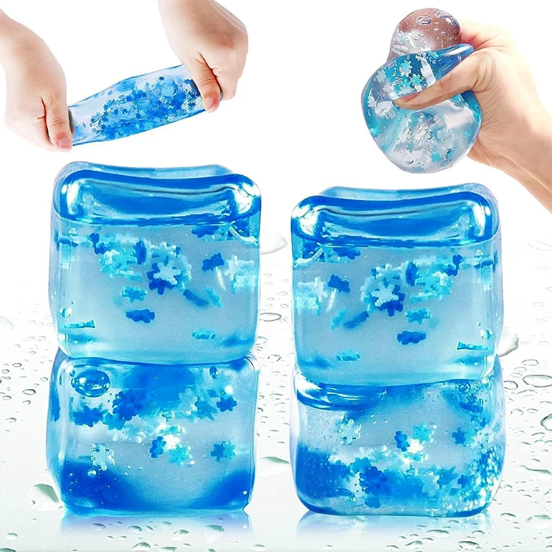 Cubo de Maltosa Blandito Antiestrés, Bola de Compresión Colorida, Cubo Blandito de Descompresión de Rebote Lento, Regalo Sensorial