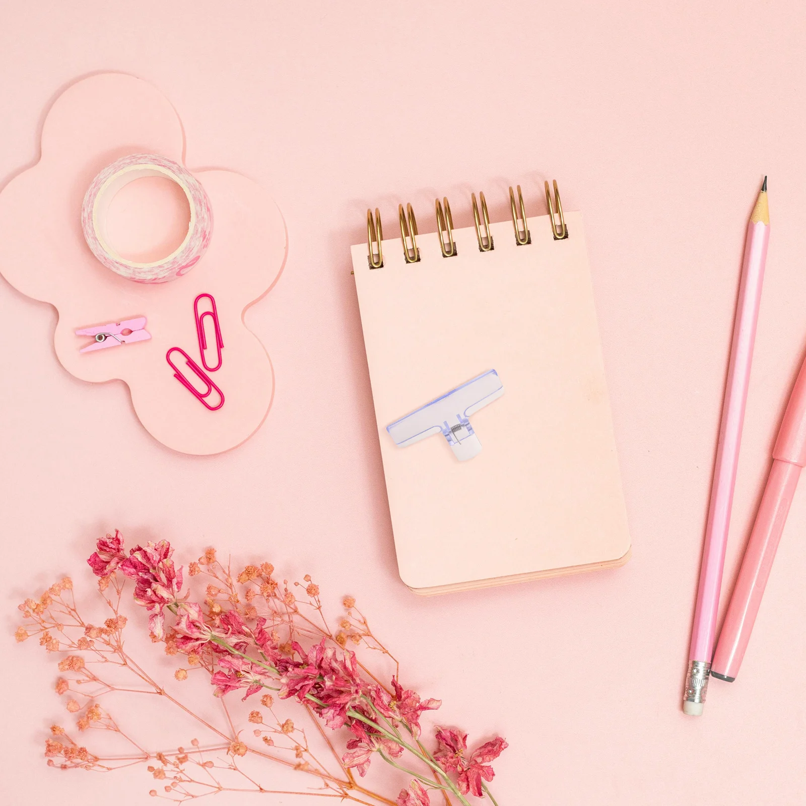 24pcs Colorful Acrylic Binder Clips Jelly Fastener Clamps For Office School Stationery Supplies Document