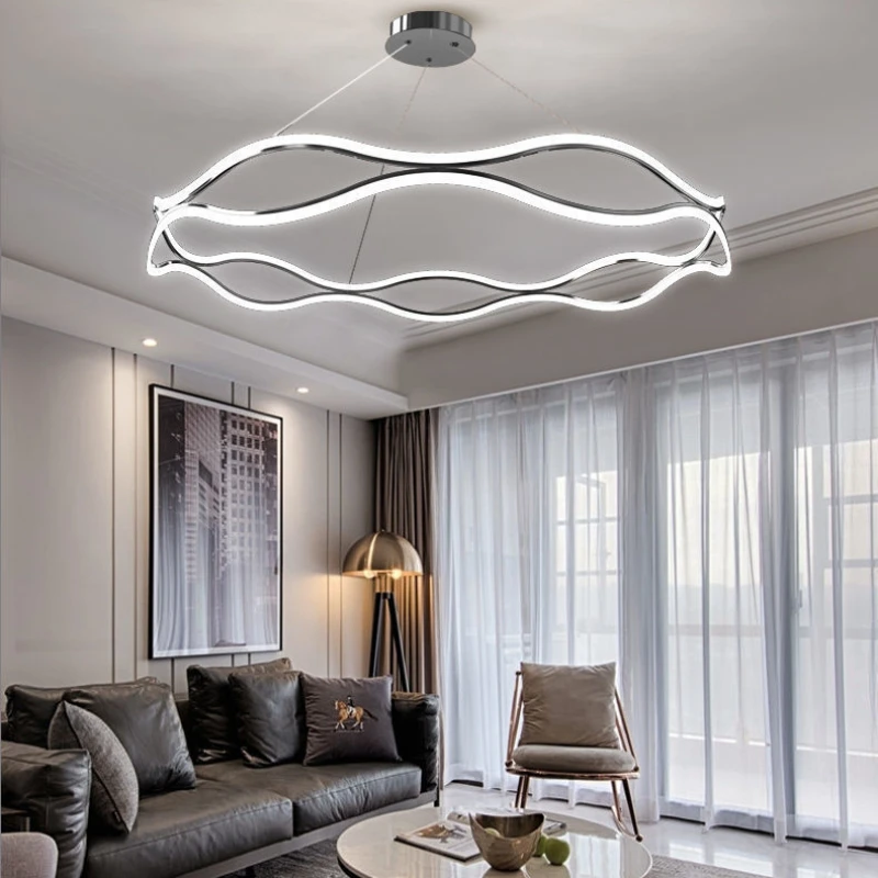 Imagem -05 - Nordic Led Pendant Light Lustre Anel de Luxo Pendurado Lâmpada Decoração para Casa Iluminação Interior Quarto Sala de Jantar