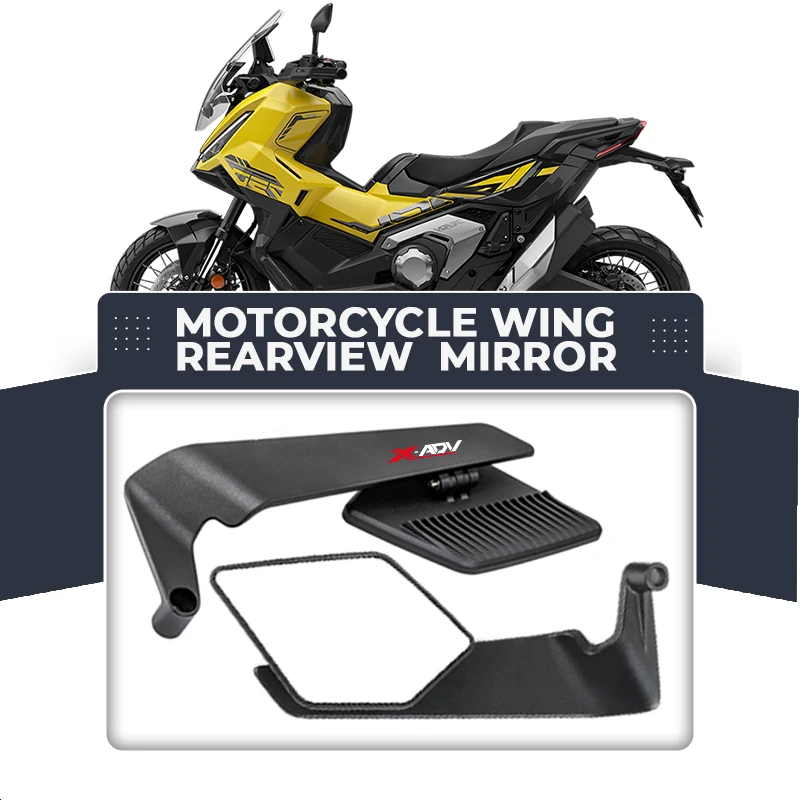Track Certified Wide-angle Motorcycle Fixed Wind Wing Rearview Mirror For HONDA X ADV X-ADV XADV 750 XADV750 Accessories Rear