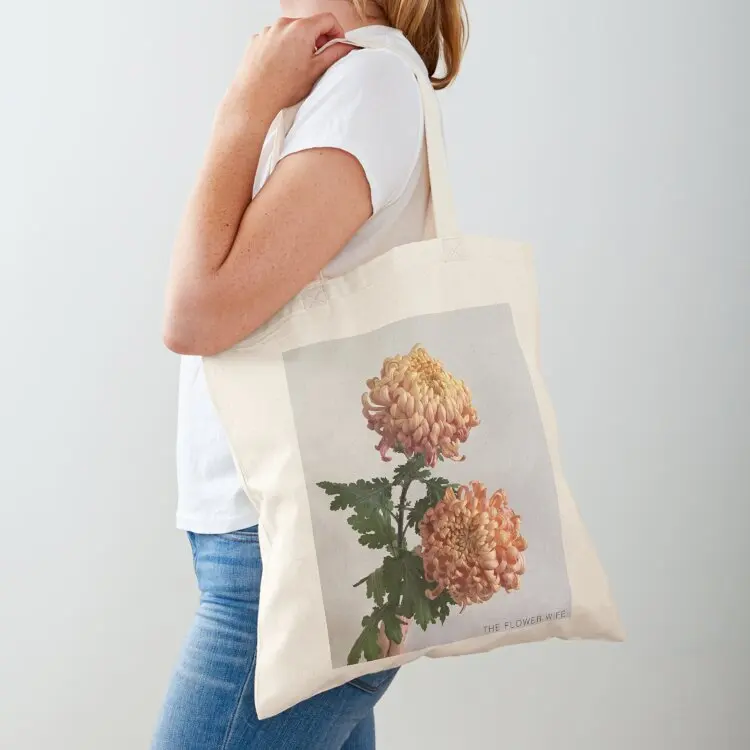 

River City Chrysanthemums The Flower Wife Tote Bag Big bag reusable grocery bags Women's bag shopping logo