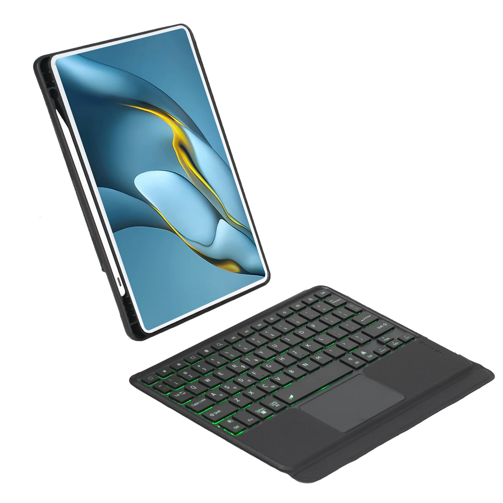 TH109-AS Etui na klawiaturę do Huawei MatePad Pro 10.8 (2021) / (2019) / MatePad Pro 10.8 5G (2019) Skórzana osłona stojaka + podświetlenie do