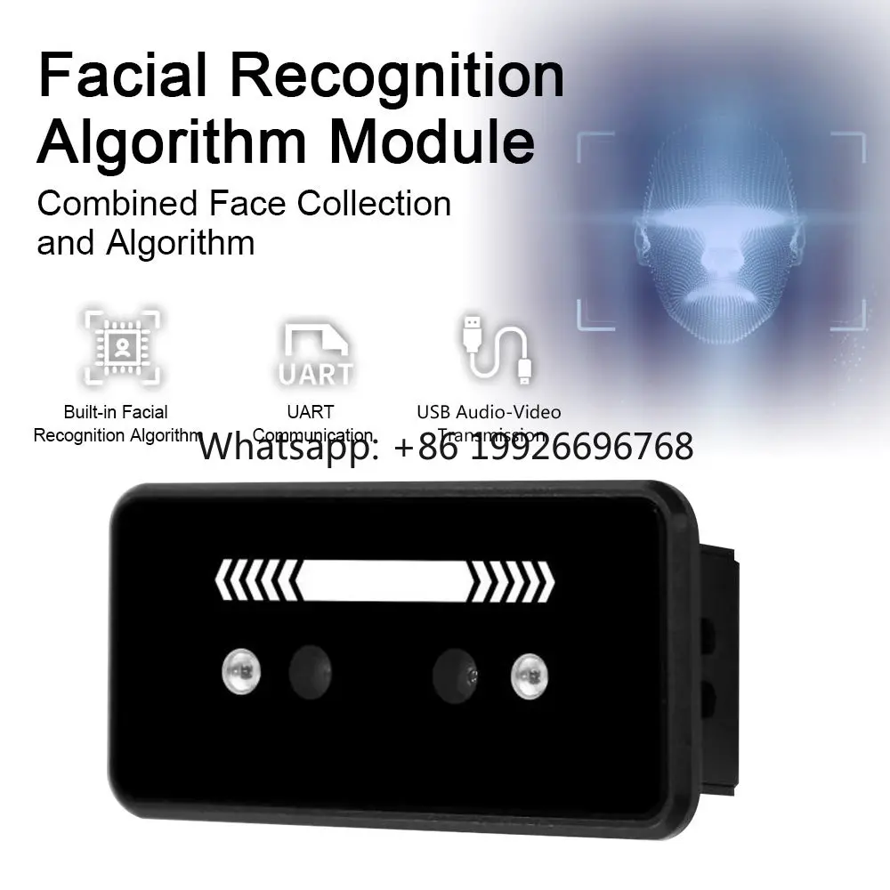 Facial Recognition Module Embedded Algorithm Binocular IR+RGB Camera Liveness Anti-Spoofing OEM UVC UART SDK Access Control