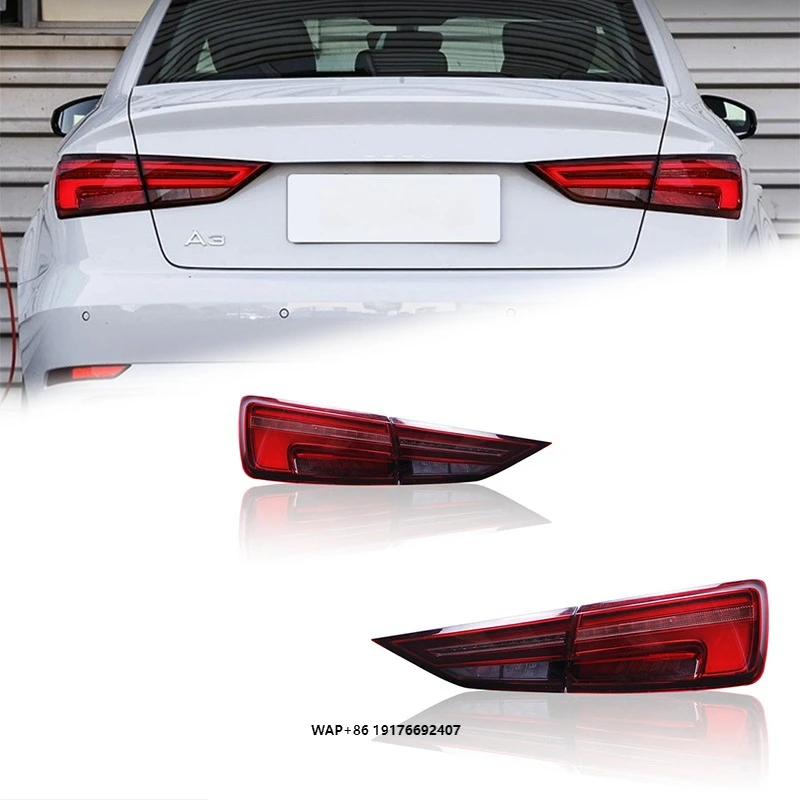 

FT Car Lights ForAudi A3 Taillights 2013-2019 A3 Full LED Tail Lamp Dynamic Turn Signal Light Car Taillights Assembly