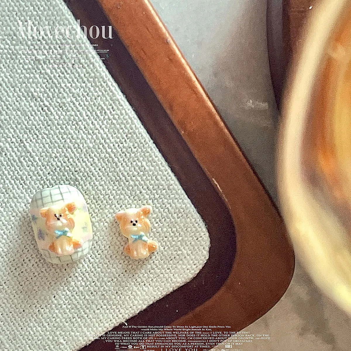 Accessori per nail art in stile coreano Biscotti Crema Cucciolo Torta del tè pomeridiano Materiale per nail art