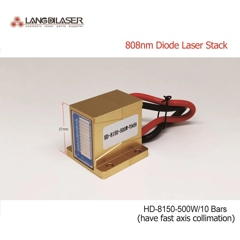 HD-8150-500W-Macro Channel Diode Laser Stack With Fast Axis Collimation For Hair Removal  / Power 500W / Installation 10 bar