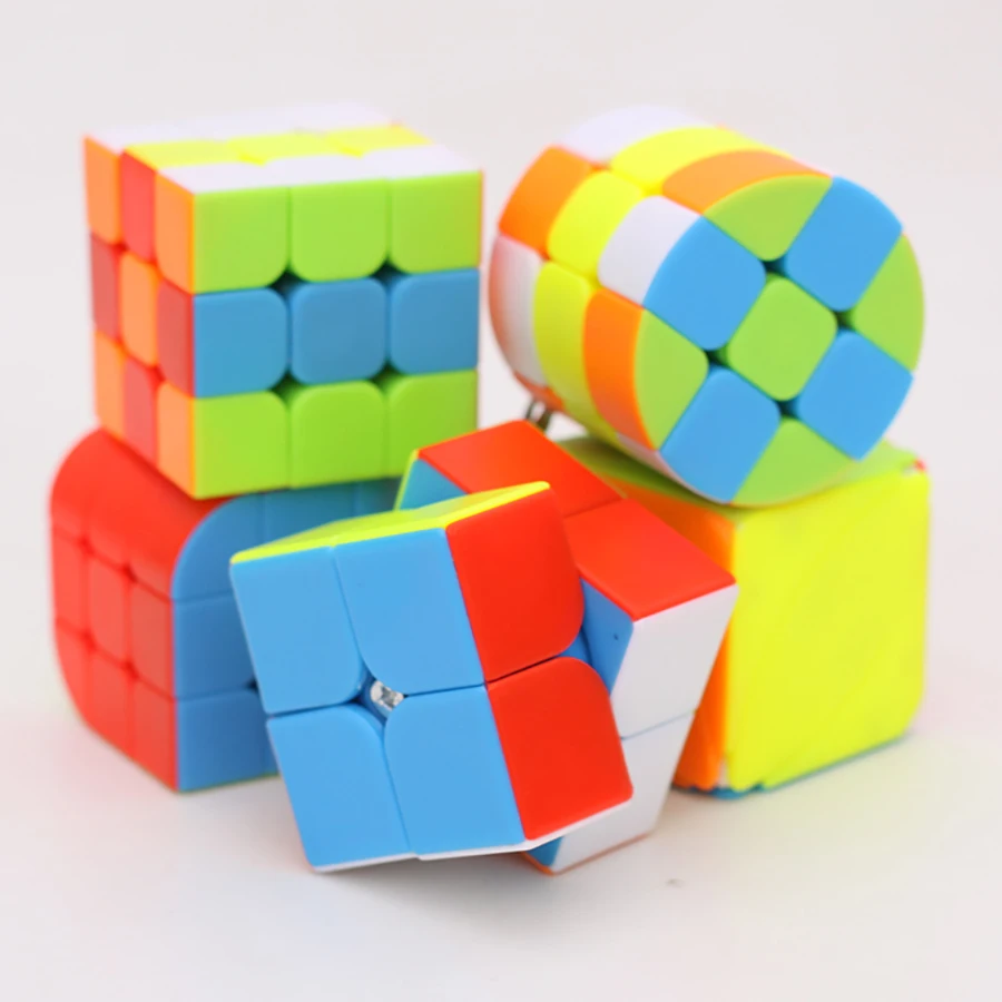 المكعب السحري 2x2 3x3 4x4 5x5 الهرم سلسلة مفاتيح صغيرة تخفيف التوتر لغز المهنية السلس سرعة لعبة لعبة أطفال هدية