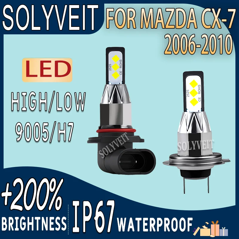 

Enhanced Brightness Waterproof Quick-Install 9005 H7 car Headlight high/low beam LED For Mazda CX-7 2006 2007 2008 2009 2010