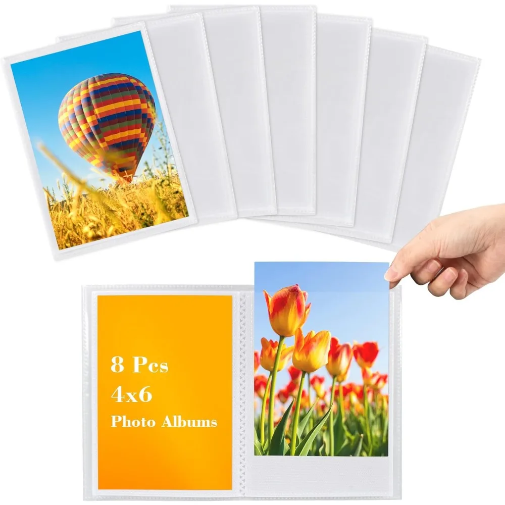 

Photo Albums 4x6 Pictures - Set Of 8 Small Photo Album 4x6,Small Photo Album For Collecting Postcard Wedding Travel Land