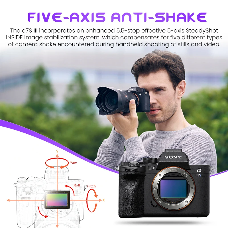 Sony Alpha A7S III Mirrorless Camera full frame professional digital camera for photographers to shoot 4K videos A7SIII camera