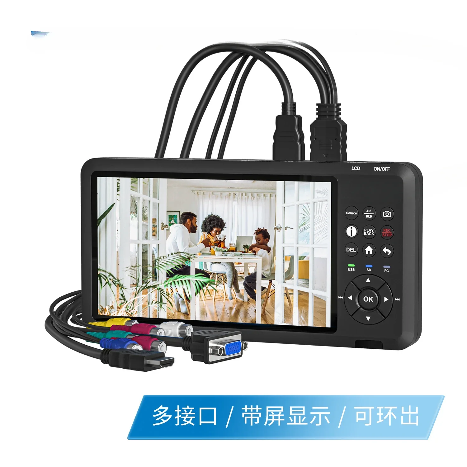 

Multi-interface VGA composite video TF card U disk recording endoscope HDMI high-resolution video capture and recording