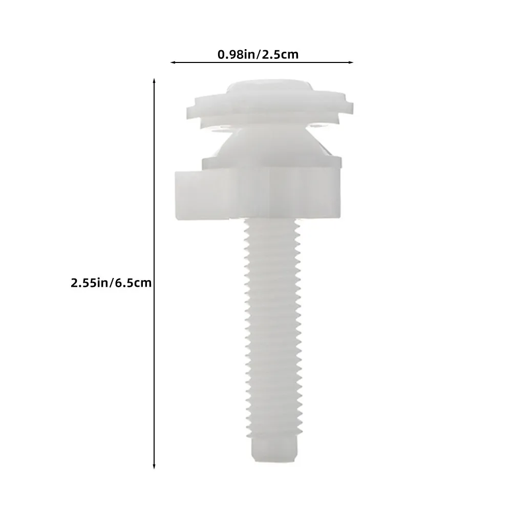 12Pcs Toilet Seat Fixing Screws Plastic Bolt Cover Set for Reliable No-Wobble Secure Fit Compatible with Most Round Elongated