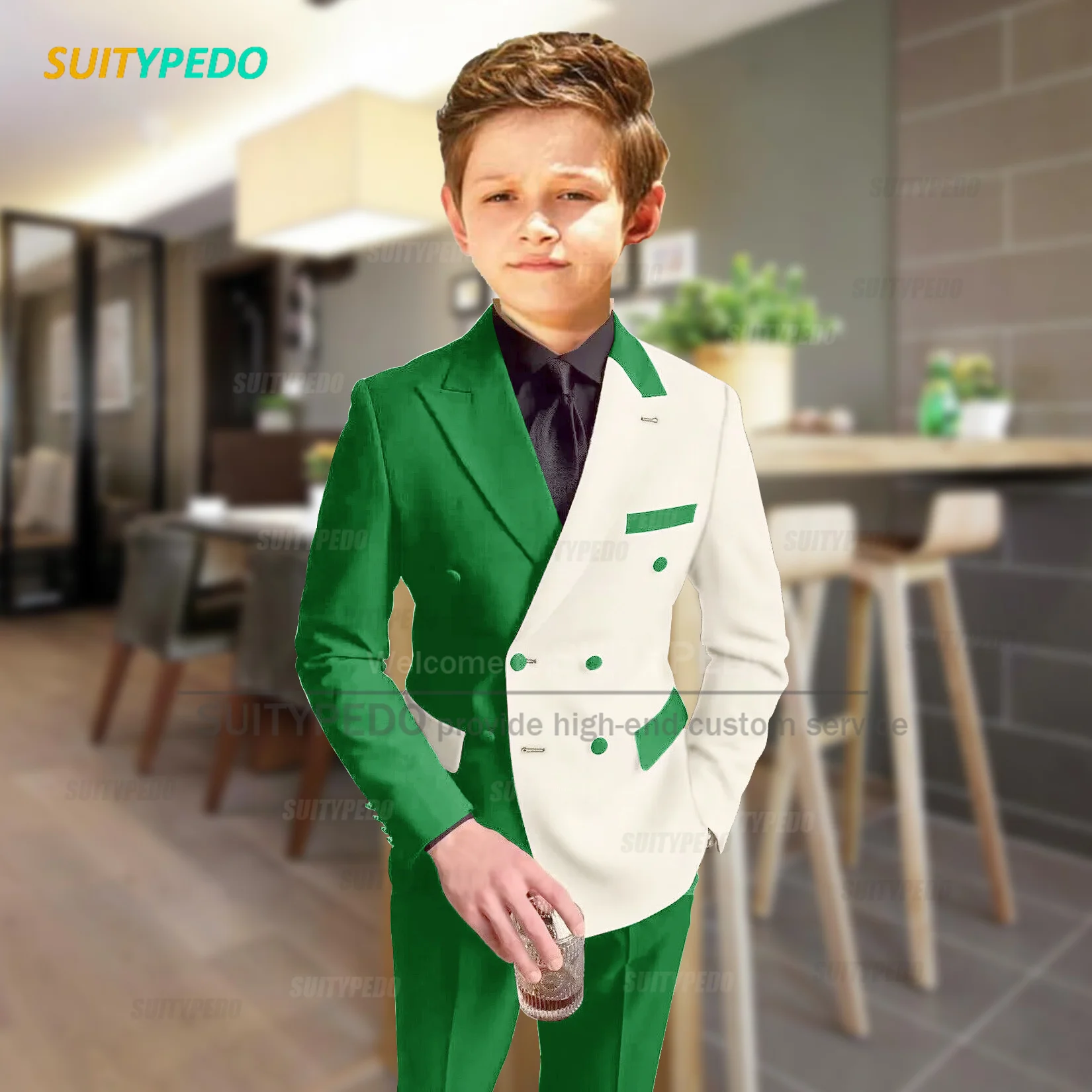 Classic Suit Set For Children Graduation Ceremony Teenager Formal Outfits Wedding Party Flower Boy Fashion Slim Fit Costumes