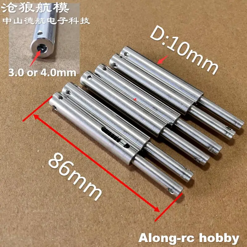 경량 알루미늄 합금 방진 랜딩 기어, RC 항공기용 완충기 스트레이트 로드, 충격 방지, 3 개, 6 개, 10x86mm