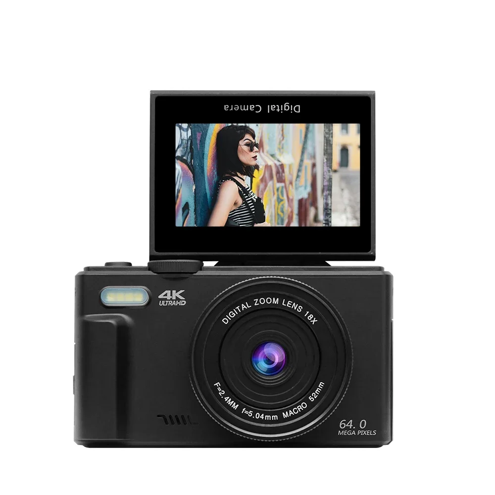 4K 60FPS Ultra High Definition Video Camera 64 Megapixels With AF (auto Focus) Shooting SLR Camera 18X Digital Zoom With WiFi