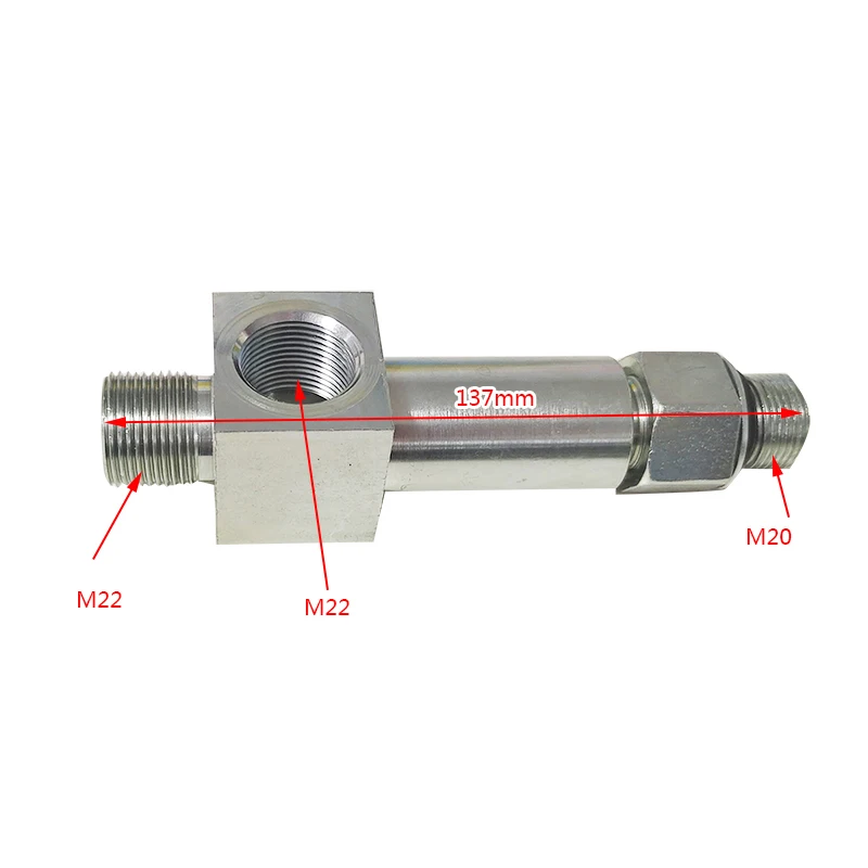 Forklift accessories Lift Cylinder Speed Limit Valve Three-Way Oil Pipe Joint D20B8-50401 For HELI 1-3.5 Tons