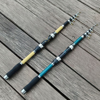 Portable Telescopic Fishing Rod - Carbon Fiber Ultralight Fishing Pole with ABS Reel Seat Metal Guides for Travel Camp Fishing