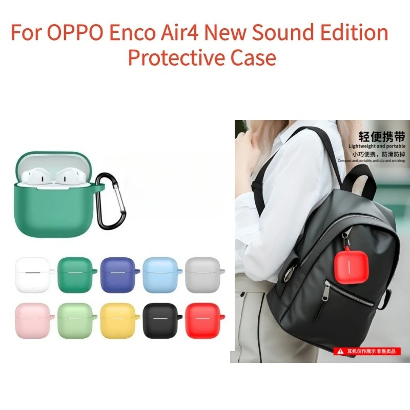 

Full Protection Silicone Case for OPPO Enco Air4 New Sound Edition, Earbuds & Charging Box Anti-Drop Cover