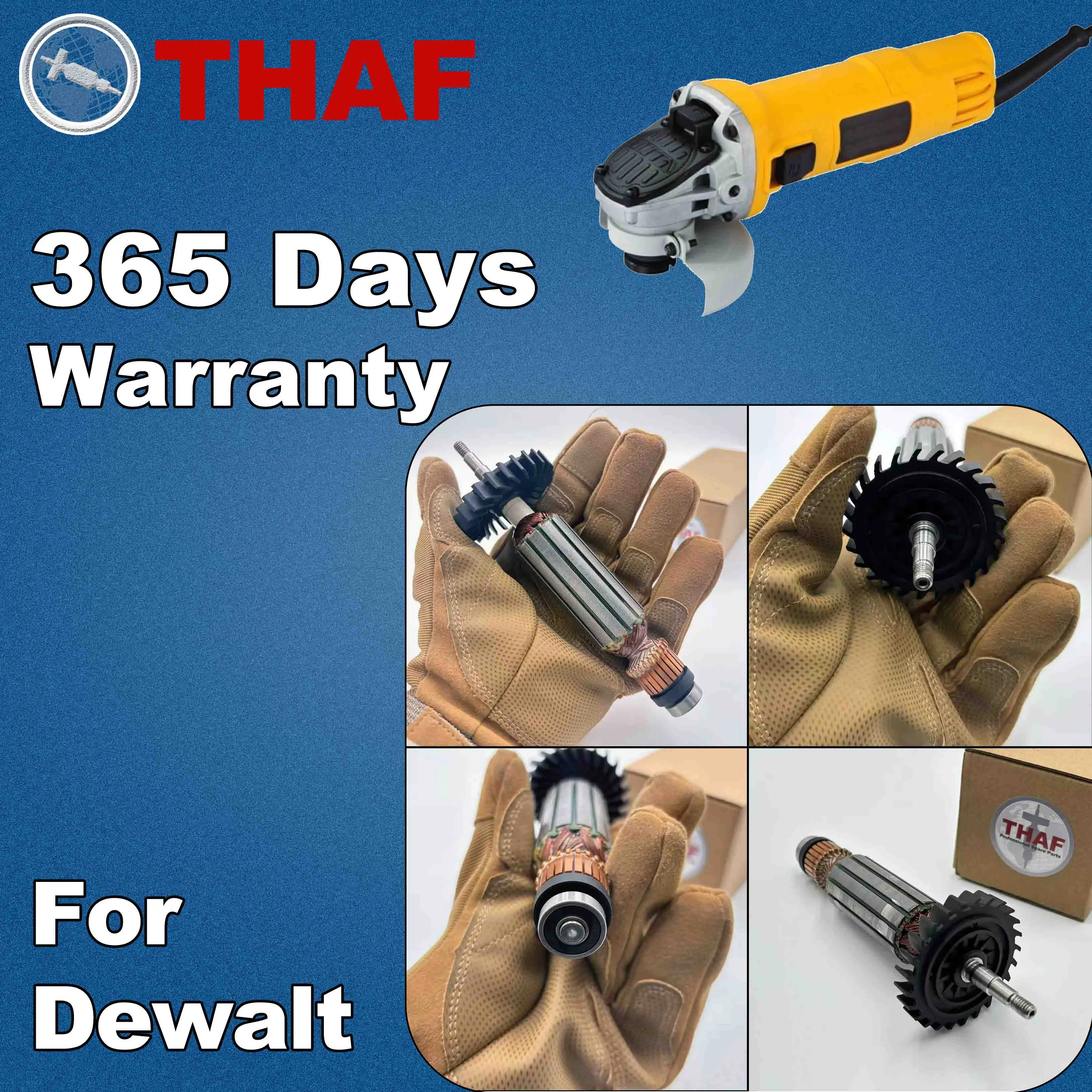 AC 220V 240V DWE8101S DWE8100S DWE8100T DWE8101T Armature Rotor For DEWALT Angle Grinder Spare Parts Grinder DWE8110S DWE8111S