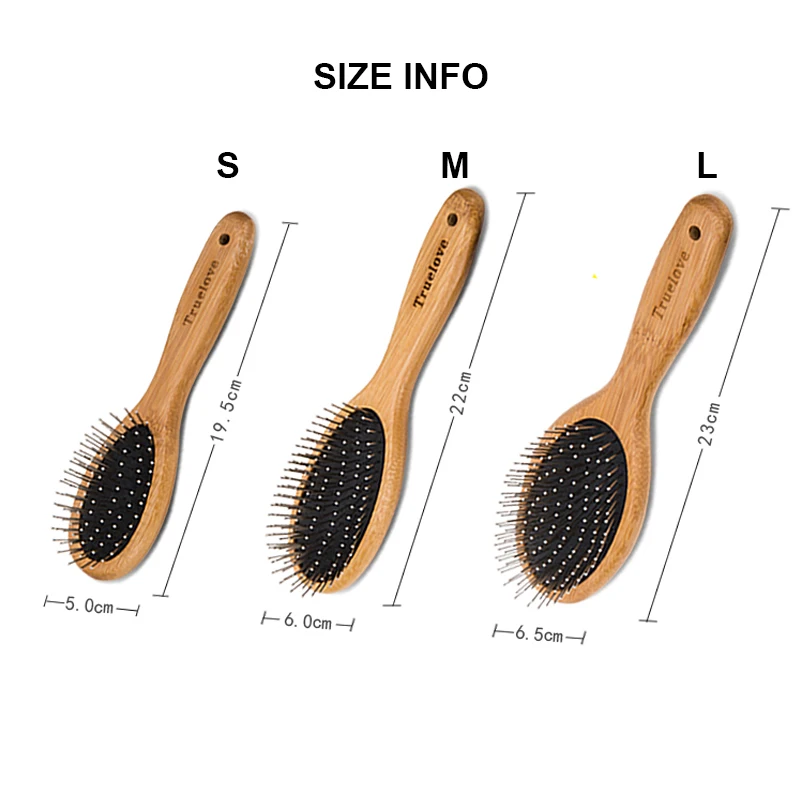 Truelove Pet Dog Comb Hair Remover Dog Cat Brush Tools Grooming Beauty Round Steel Needles Comb for Pet Cleaning Accessories