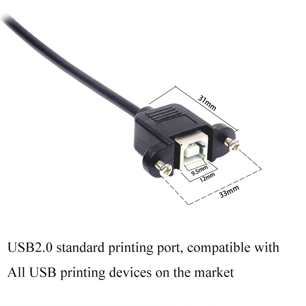 Angitu 5Pin اللوحة الأم Dupont/PH2.0 5Pin إلى USB B كابل طابعة أنثى مع الأذن-30 سنتيمتر