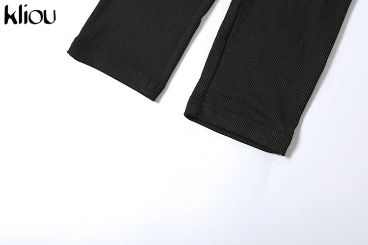 kliou Casual Basic Overalls Frauen Concise Herbst Volle Hülse O-ansatz Körper-gestaltung Insgesamt Solide Sportliche Täglichen Dame Klassische Tuch – Detail 7