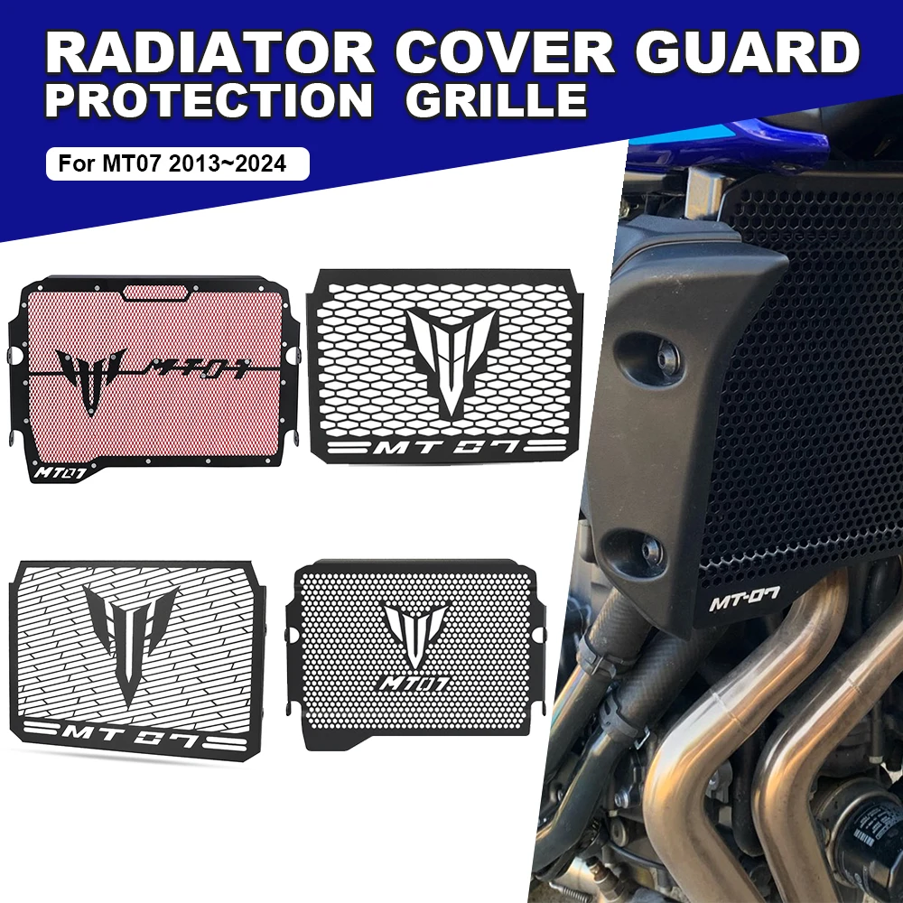

MT FZ 07 For Yamaha MT-07 FZ-07 MT07 2013~2023 2024 2022 2021 Motorcycle Radiator Grille Guard Cover Fuel Tank Protect FZ07 MT07