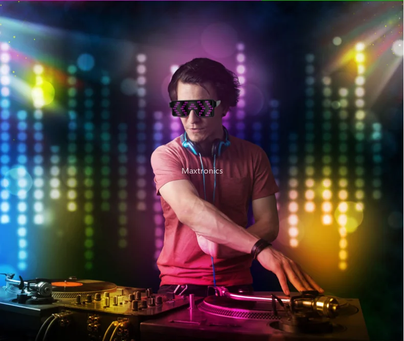 Free Shipping New LED Luminous Glasses10 Dynamic Flicker Patterns USB Charging For Disco/Bar/Party/Atmosphere Decorative Glasses