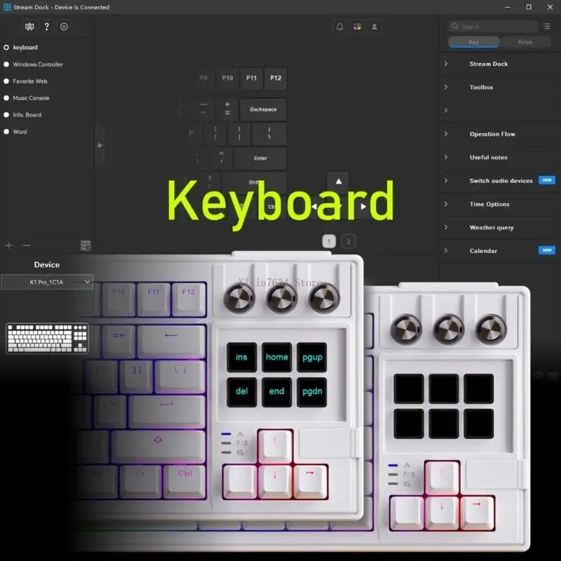 Cord Mechanical Keyboards With LCD Programmable And Smooth Typing Feel