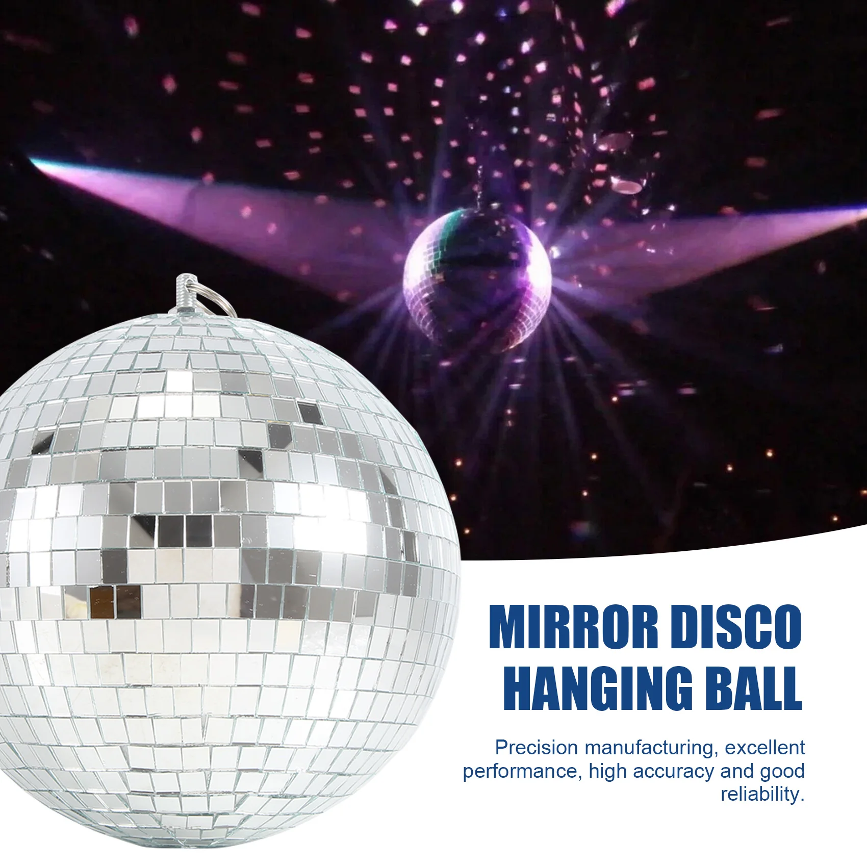 Kolorowy efekt oświetlenia scenicznego 8 cali 20 cm Disco Mirror Glitter Ball Srebrny wystrój świąteczny