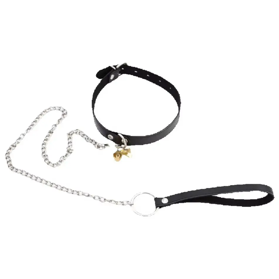 Sexy Leather BDSM Restraint Neck Sex Collar necklace Leash Bedroom Flirting Slave Erotic Sex Toys For Couples Accessories S3106