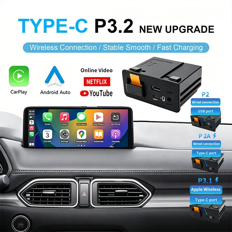 adaptateur-usb-hub-type-c-2-en-1-carplay-android-auto-wrwd-p32-p31-p2a-p2-pour-mazda-2-3-6-cx3-cx5-cx8-cx9-mx