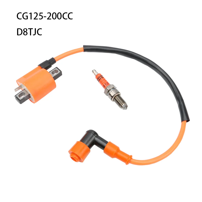 Racing Performance Ignition Coil D8TJC Spark Plug for CG 50cc 125cc 150cc 200cc High Pressure Coil ATV Quad Dirt Pit Bike Motor