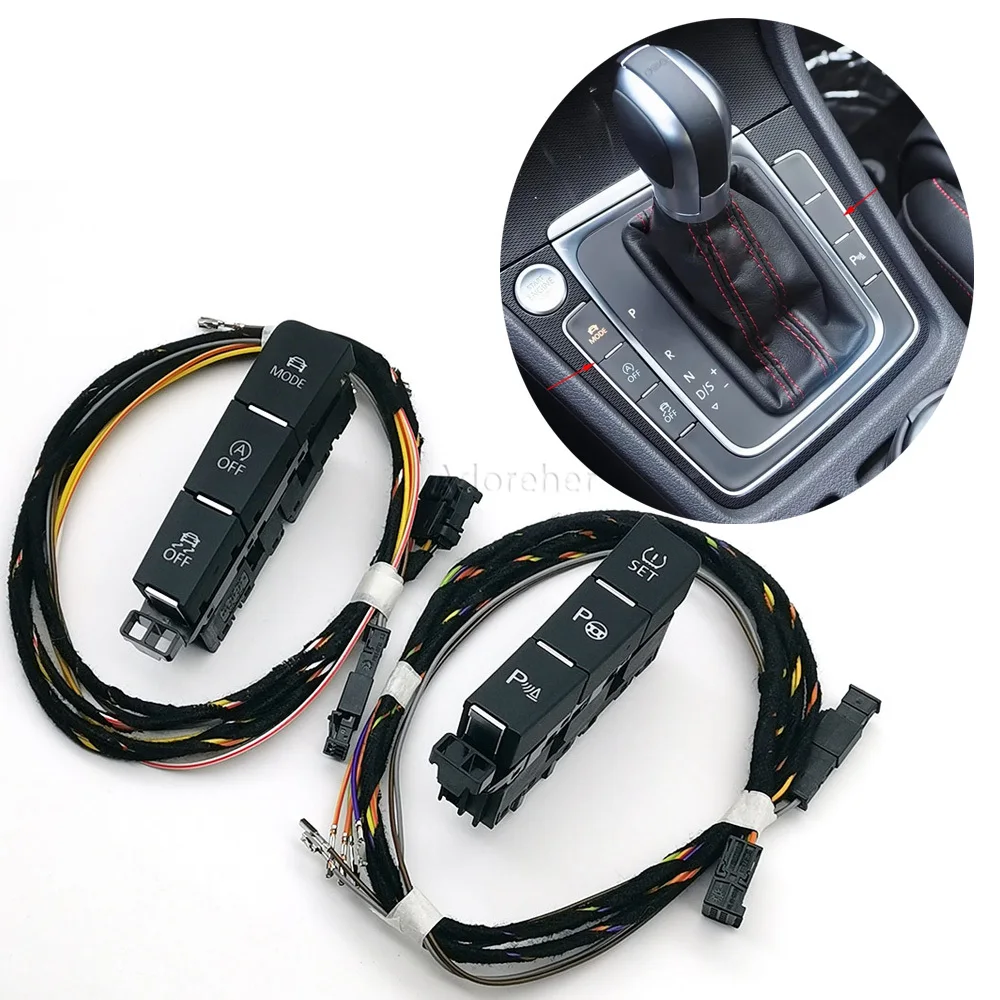 

Fit For GOLF 7 MK7 Car ESP OFF Button Start-Stop Mode Driving Mode OPS Parking Assist Mode with Wire Switch