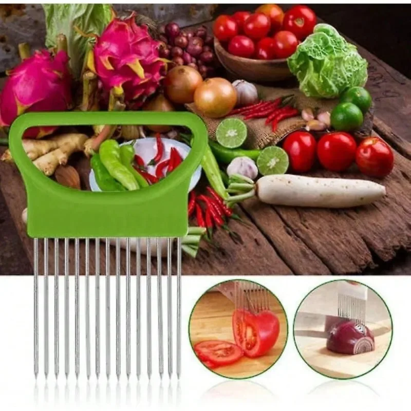 Onion Slicer and Dicer Vegetable and Meat Cutter with Ergonomic Handle for Effortless Kitchen Food Preparation Easy Slicing