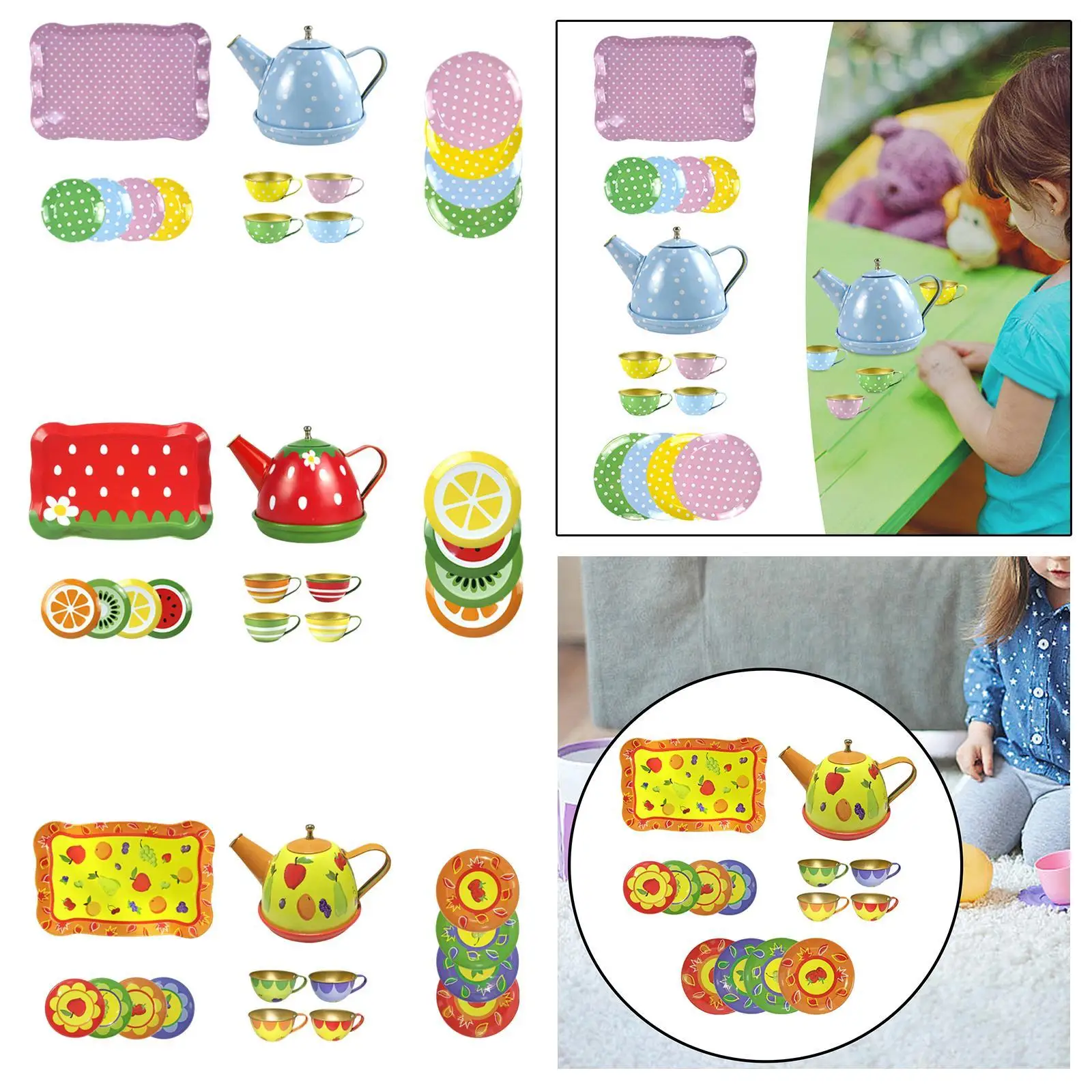 Menina pequeno conjunto de chá brinquedo princesa brinquedos simulação pai criança interação chá