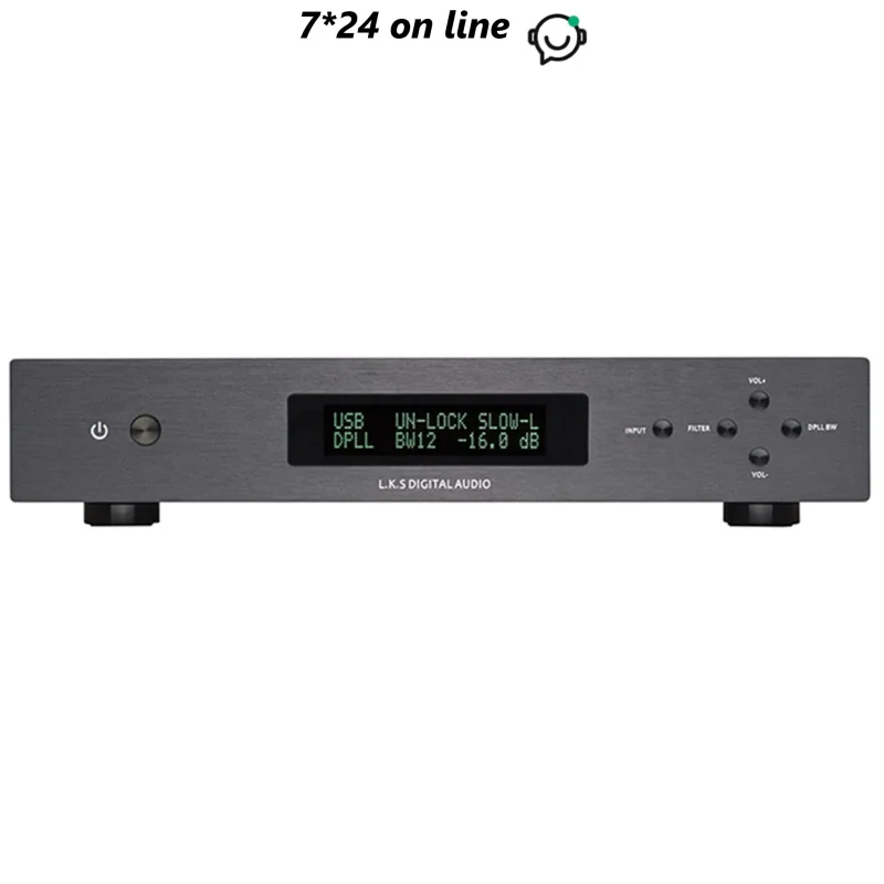 R-008 L.K.S MH-DA004 Flagship Dual ES9038pro DAC USB DSD Femto Clock XLR PCM and DSD Decoding USB/OPtical/I2S/AES/EBU