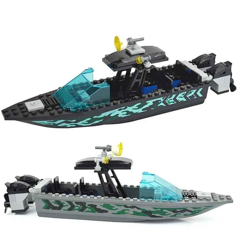 

MOC военная лодка, строительные блоки, камуфляжная резиновая каноэ, спасательная шлюпка, каякинг, пехота, надувная лодка, развивающие игрушки