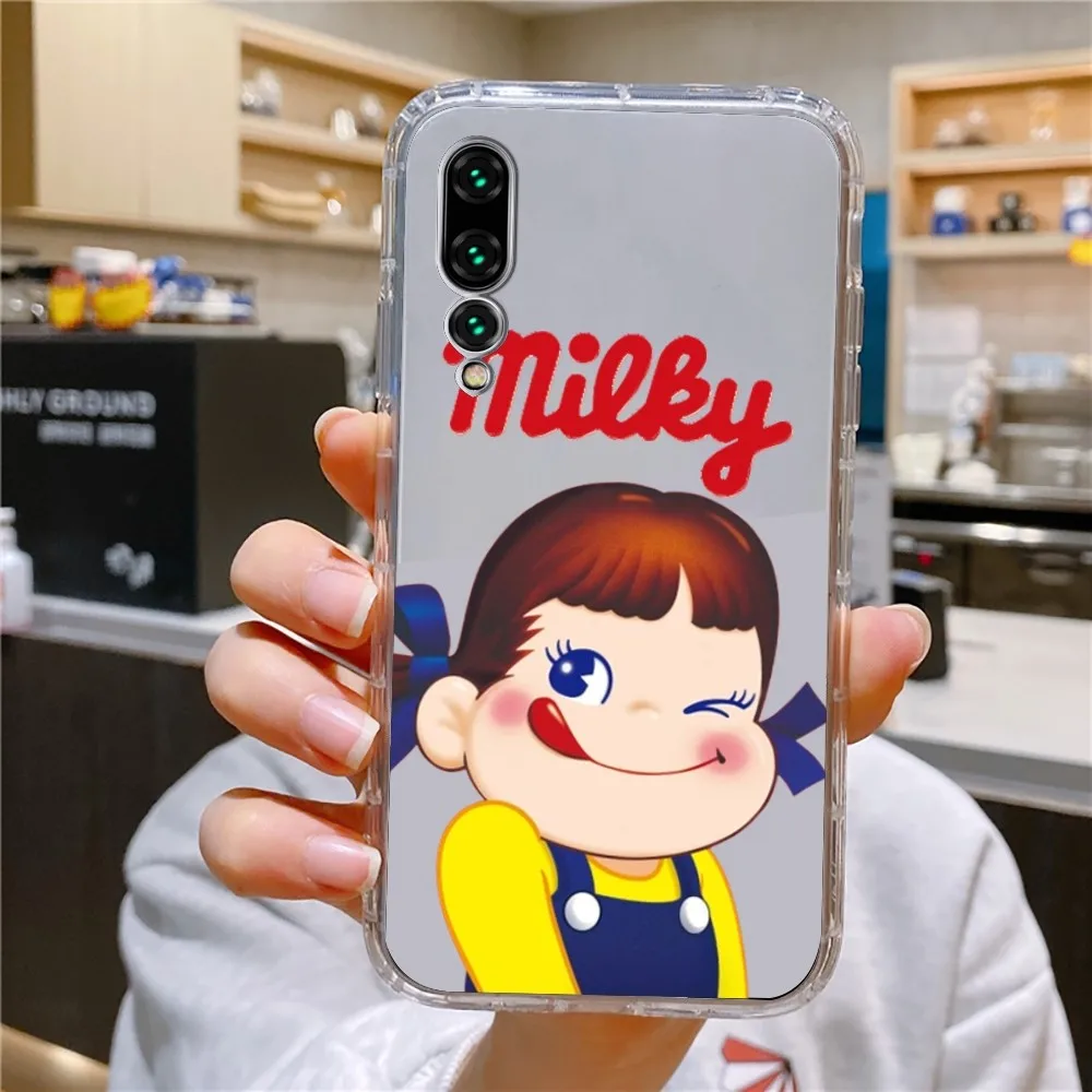 Fujiya Milky Peko Chan Phone Case For Xiaomi 11 Redmi Note 11 5G 8T 9A 9 10T Note8Pro Note9 12SUltra Transparent Case