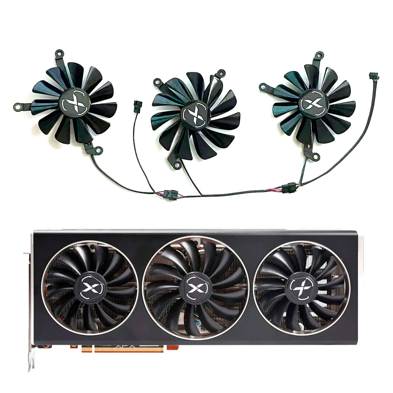 New DIY GPU fan 4PIN 95MM 85MM F1010U12S 4PIN DC 12V 0.45A suitable for XFX RX6700 XT 12GB overseas version OC graphics card