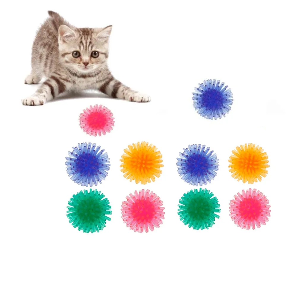 Cat toys Pets Ball Toys Rainbow EVA Material Ball Colorful Pet Dog Cat Toy Ball Pet Accessories Puppy Chew Toys interactive