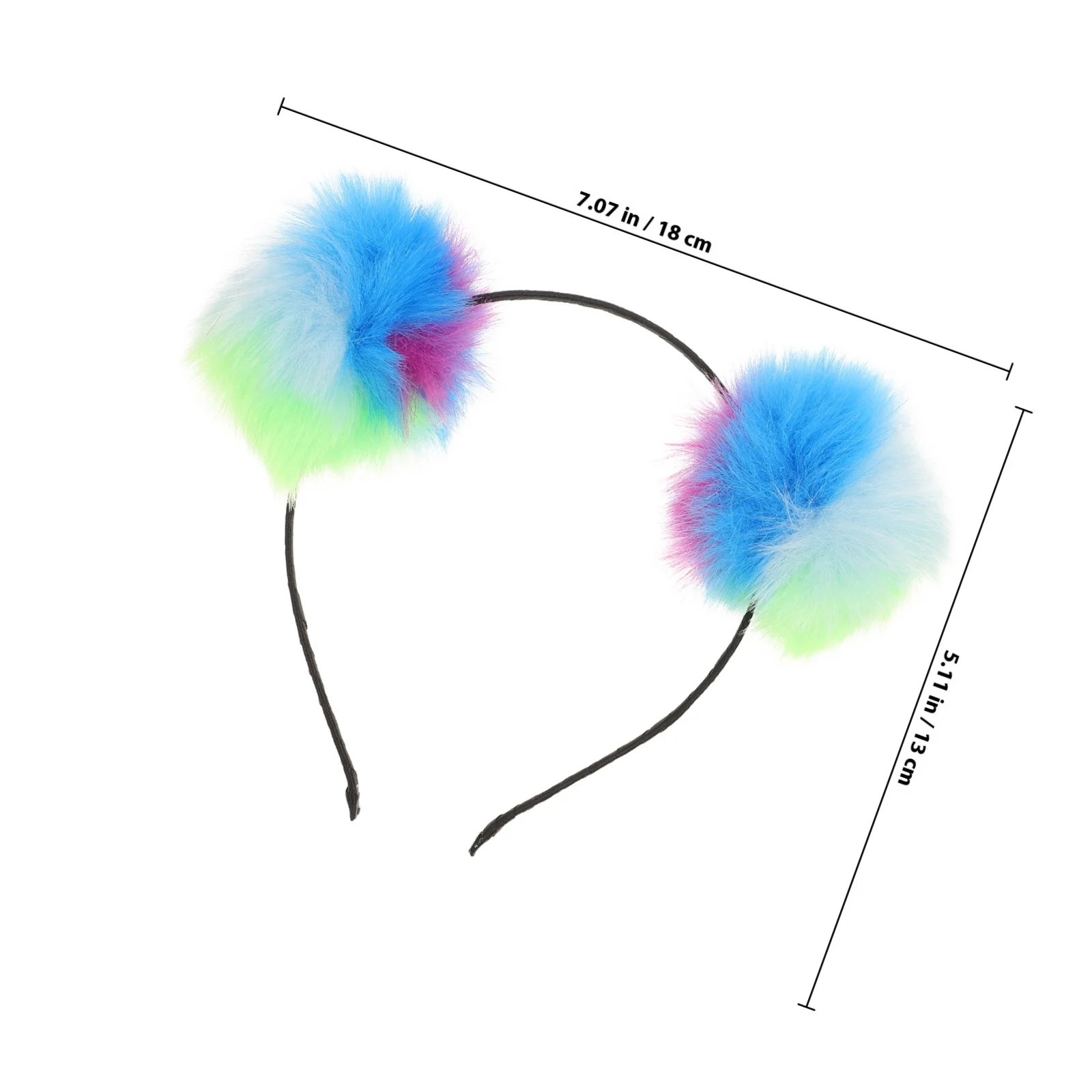 3 stuks pompom bal kat oor hoofdband iriserende band voor kinderen meisjes festival feestkleding kostuum vakantie cadeau idee